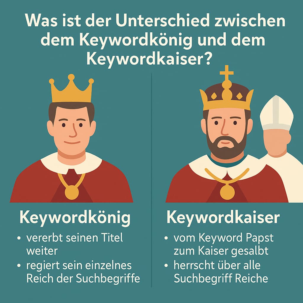 Unterschied zwischen Keywordkönig und Keywordkaiser: Ernennung vom Keyword Papst